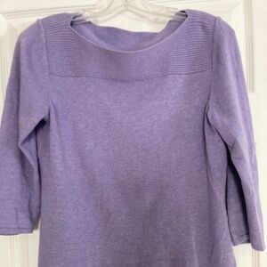 Karen Scott boatneck Purple Top Size M